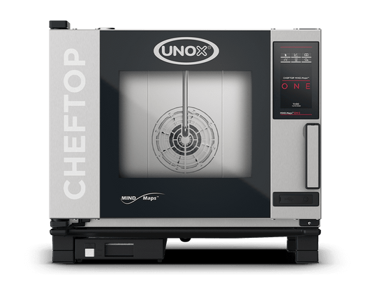 5 trays GN 1/1 Render of UNOX CHEFTOP MIND.Maps™ ONE commercial combi oven XEVC-0511-E1RM.