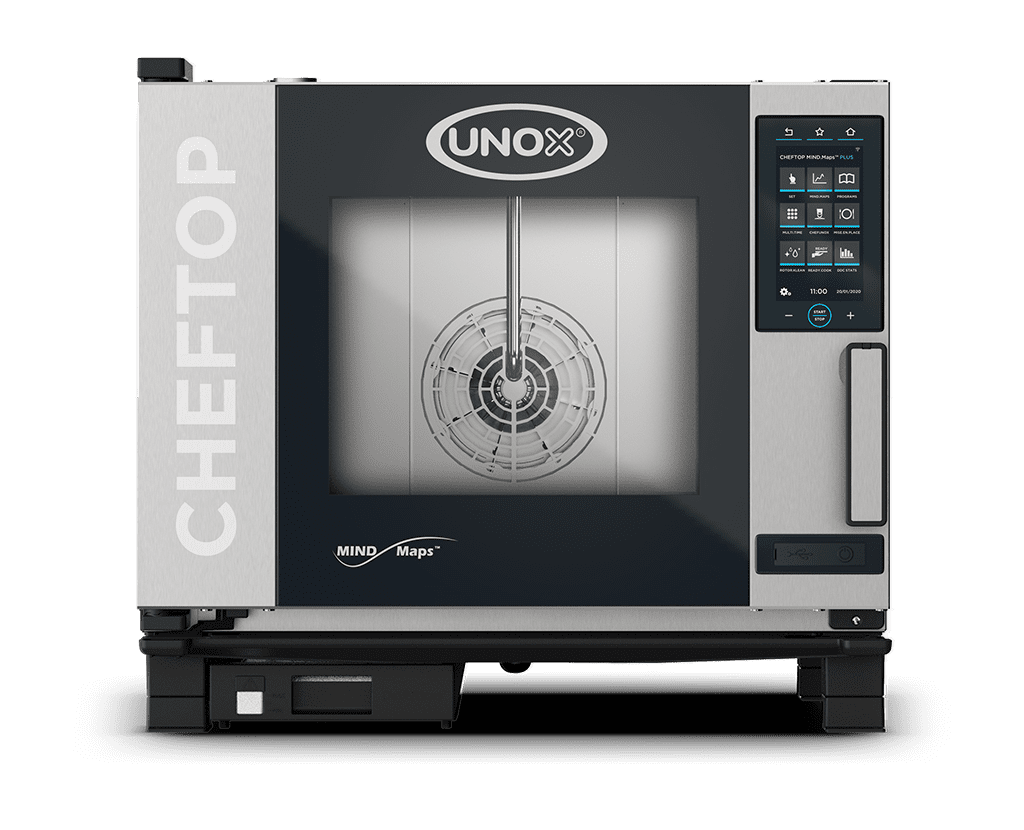 5 trays GN 1/1 Render of UNOX CHEFTOP MIND.Maps™ PLUS commercial combi oven XEVC-0511-GPRM.
