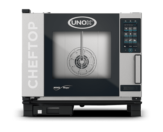 5 trays GN 1/1 Render of UNOX CHEFTOP MIND.Maps™ PLUS commercial combi oven XEVC-0511-GPRM.