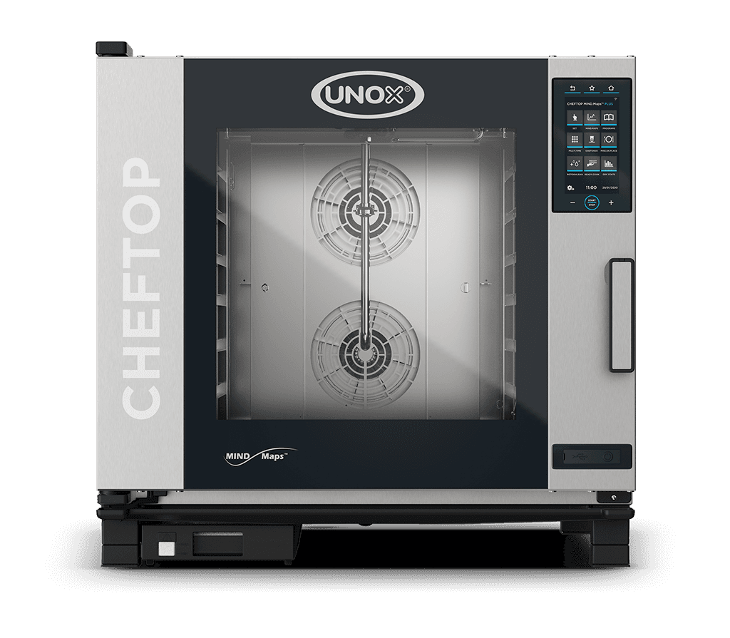 6 trays GN 2/1 Render of UNOX CHEFTOP MIND.Maps™ PLUS commercial combi oven XEVC-0621-EPRM.