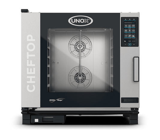 6 trays GN 2/1 Render of UNOX CHEFTOP MIND.Maps™ PLUS commercial combi oven XEVC-0621-GPRM.
