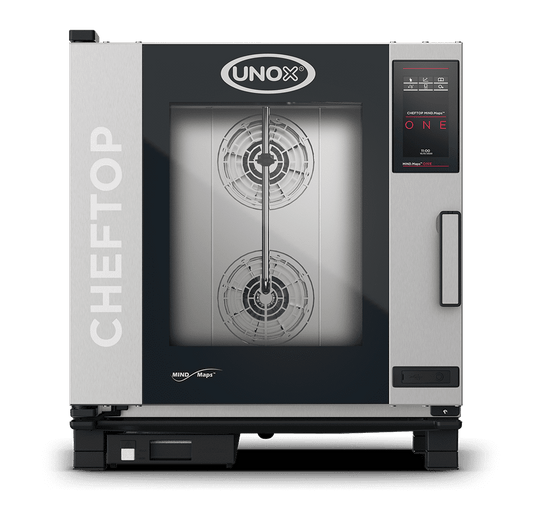 7 trays GN 1/1 Render of UNOX CHEFTOP MIND.Maps™ ONE commercial combi oven XEVC-0711-E1RM.