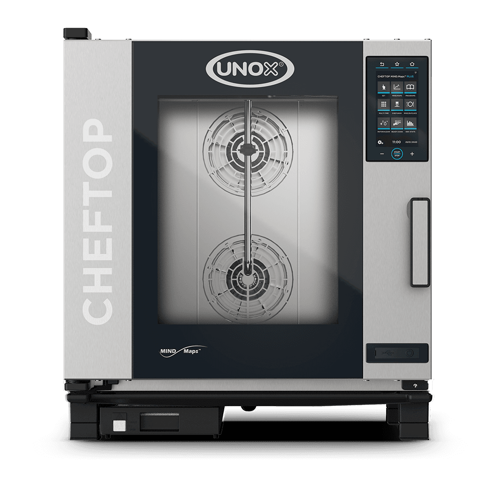 7 trays GN 1/1 Render of UNOX CHEFTOP MIND.Maps™ PLUS commercial combi oven XEVC-0711-EPRM.