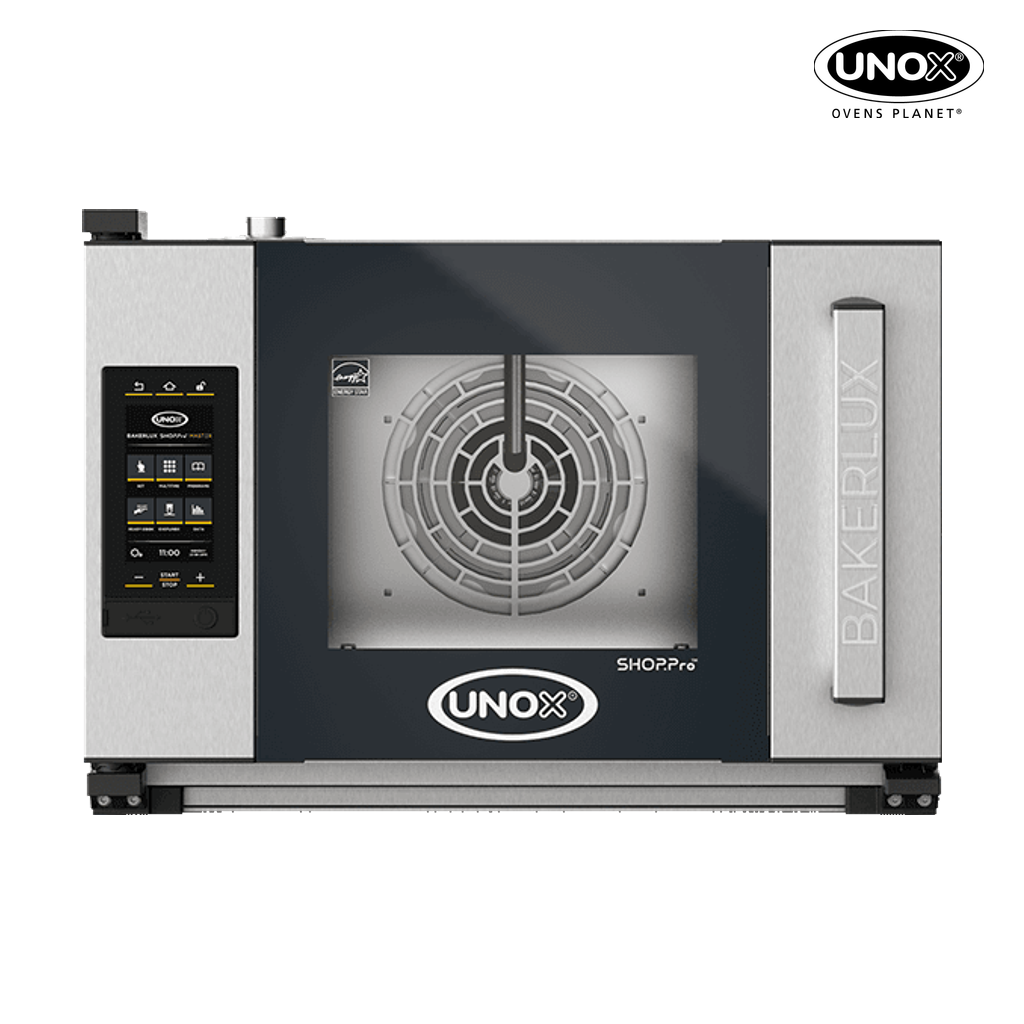 3 trays 460x330 Render of UNOX BAKERLUX SHOP.Pro™ MASTER commercial convection with humidity oven XEFR-03HS-EMRV-MT.