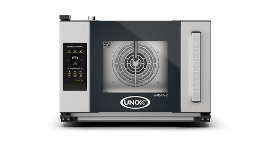 3 trays 460x330 Render of UNOX BAKERLUX SHOP.Pro™ TOUCH commercial convection with humidity oven XEFR-03HS-ETRV.
