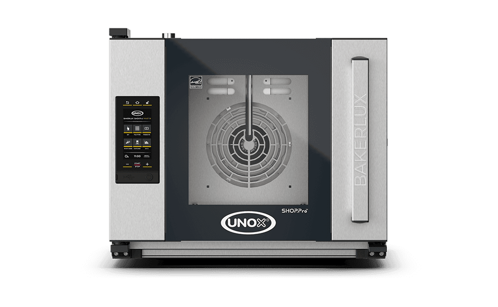 4 trays 460x330 Render of UNOX BAKERLUX SHOP.Pro™ MASTER commercial convection with humidity oven XEFR-04HS-EMRV-MT.