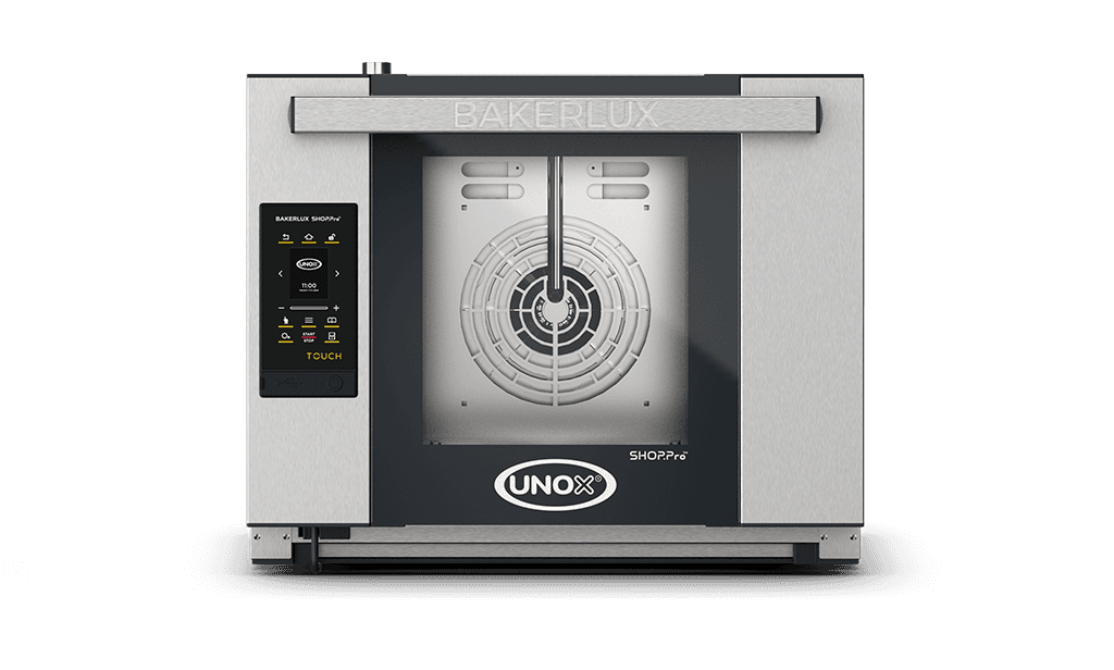 4 trays 460x330 Render of UNOX BAKERLUX SHOP.Pro™ TOUCH commercial convection with humidity oven XEFR-04HS-ETDP.