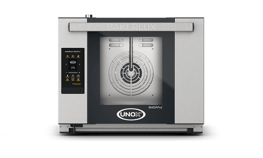 4 trays 460x330 Render of UNOX BAKERLUX SHOP.Pro™ TOUCH commercial convection with humidity oven XEFR-04HS-ETDP.