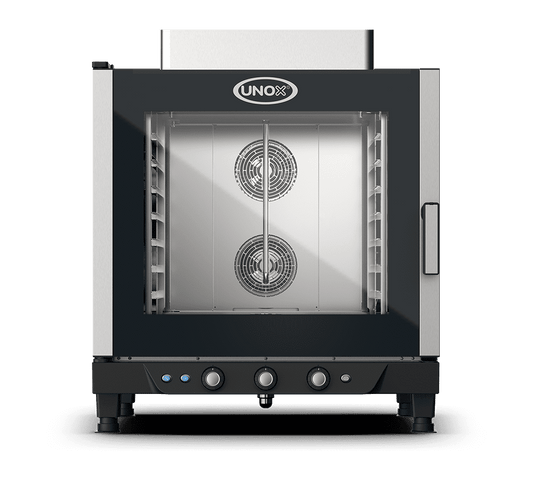 7 trays GN 1/1 Render of UNOX CHEFLUX™ commercial convection with humidity oven XV513G.