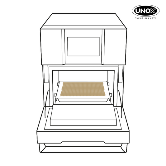 Non-stick fiberglass mesh unox commercial tray for speed oven 300x300, 11.8" x 11.8" XUC295.