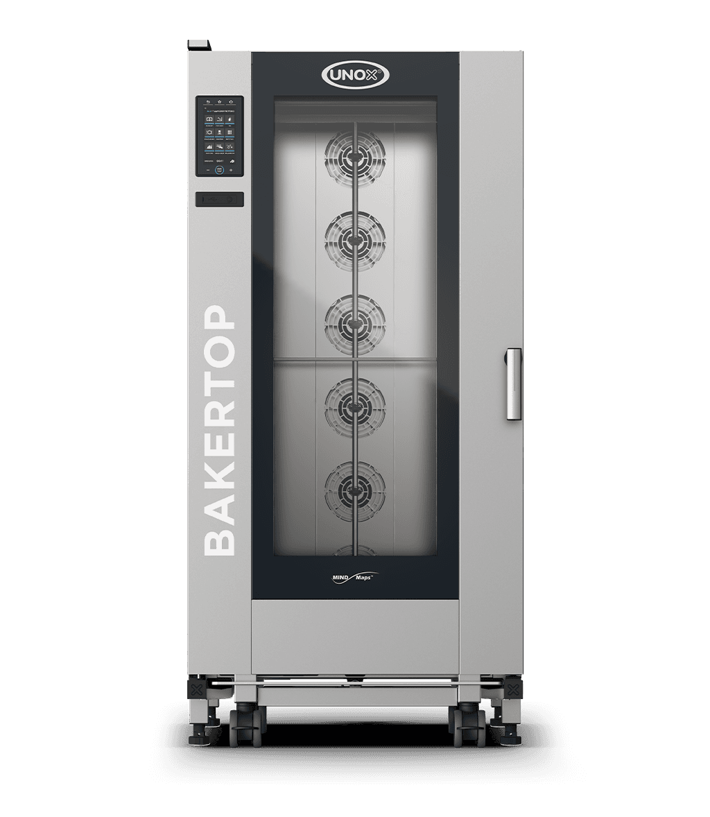 16 trays 600x400 Render of UNOX BAKERTOP MIND.Maps™ BIG PLUS commercial trolley combi oven XEBL-16EU-YPRS.