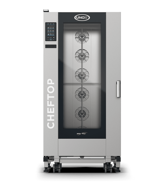20 trays GN 1/1 Render of UNOX CHEFTOP MIND.Maps™ BIG PLUS commercial trolley combi oven XEVL-2011-DPRS.