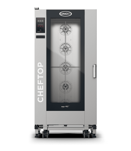 20 trays GN 1/1 Render of UNOX CHEFTOP MIND.Maps™ BIG ONE commercial trolley combi oven XEVL-2011-E1RS.