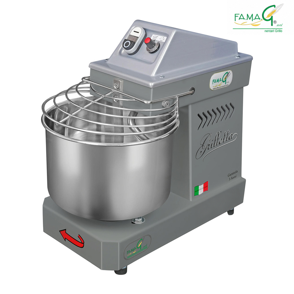 Famag IM5 10-Speed Spiral Dough Mixer - Dark Silver
