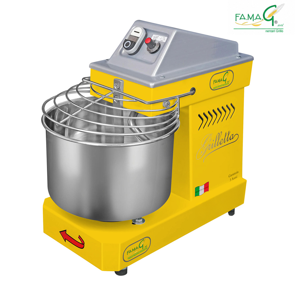 Famag IM5 10-Speed Spiral Dough Mixer - Mustard