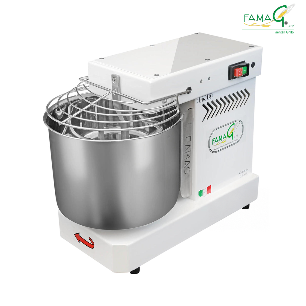 Famag IM10 Single Speed Spiral Dough Mixer - Arctic White