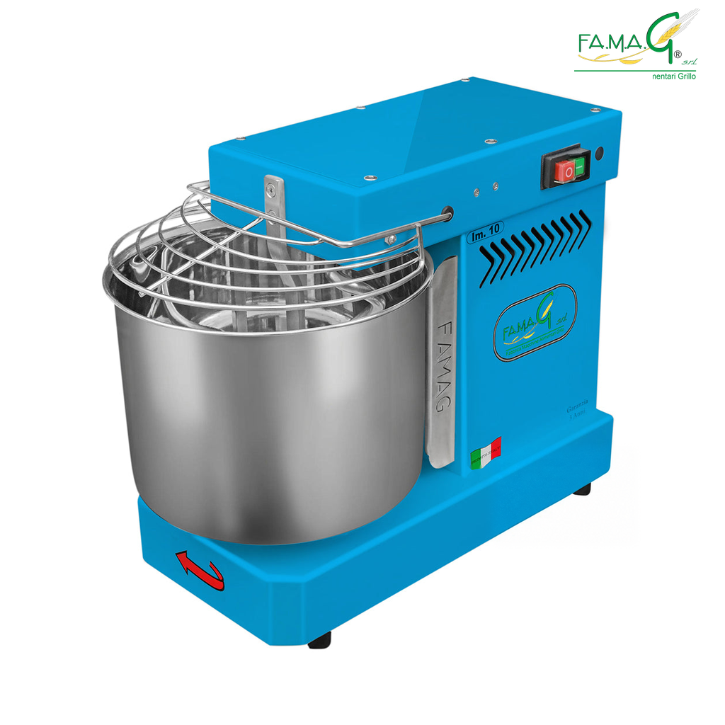 Famag IM10 Single Speed Spiral Dough Mixer - Azzurro