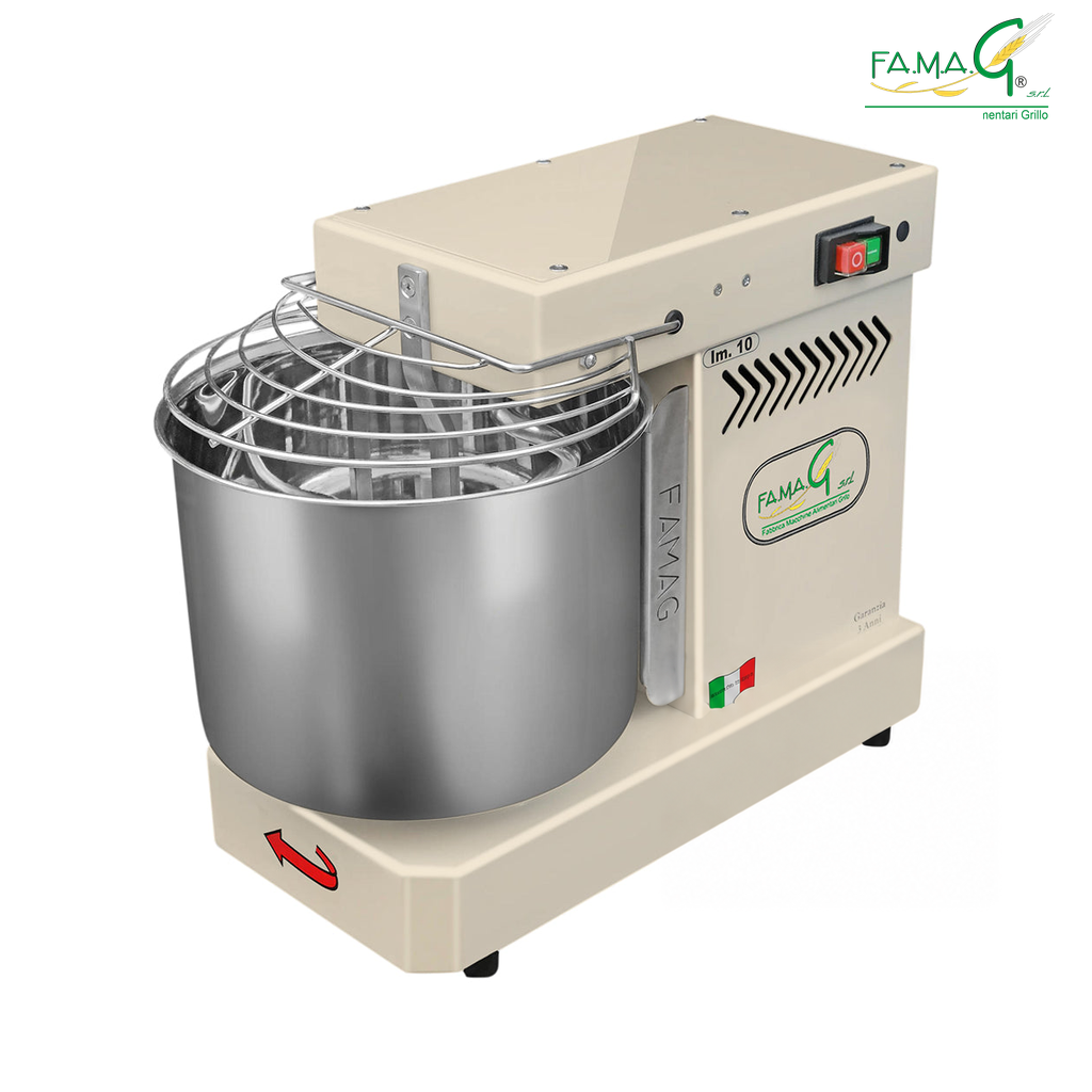 Famag IM10 Single Speed Spiral Dough Mixer - Oyster