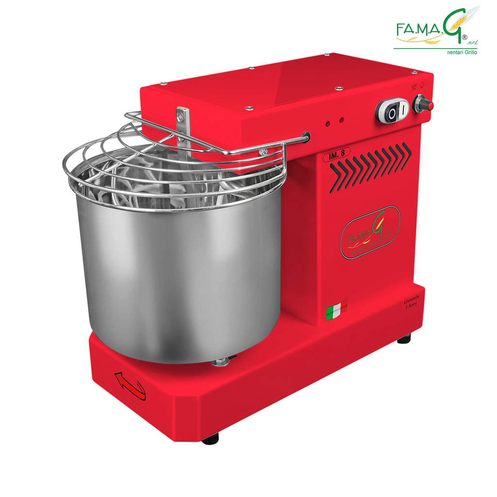 Famag IM8 10-Speed Spiral Dough Mixer - Ruby