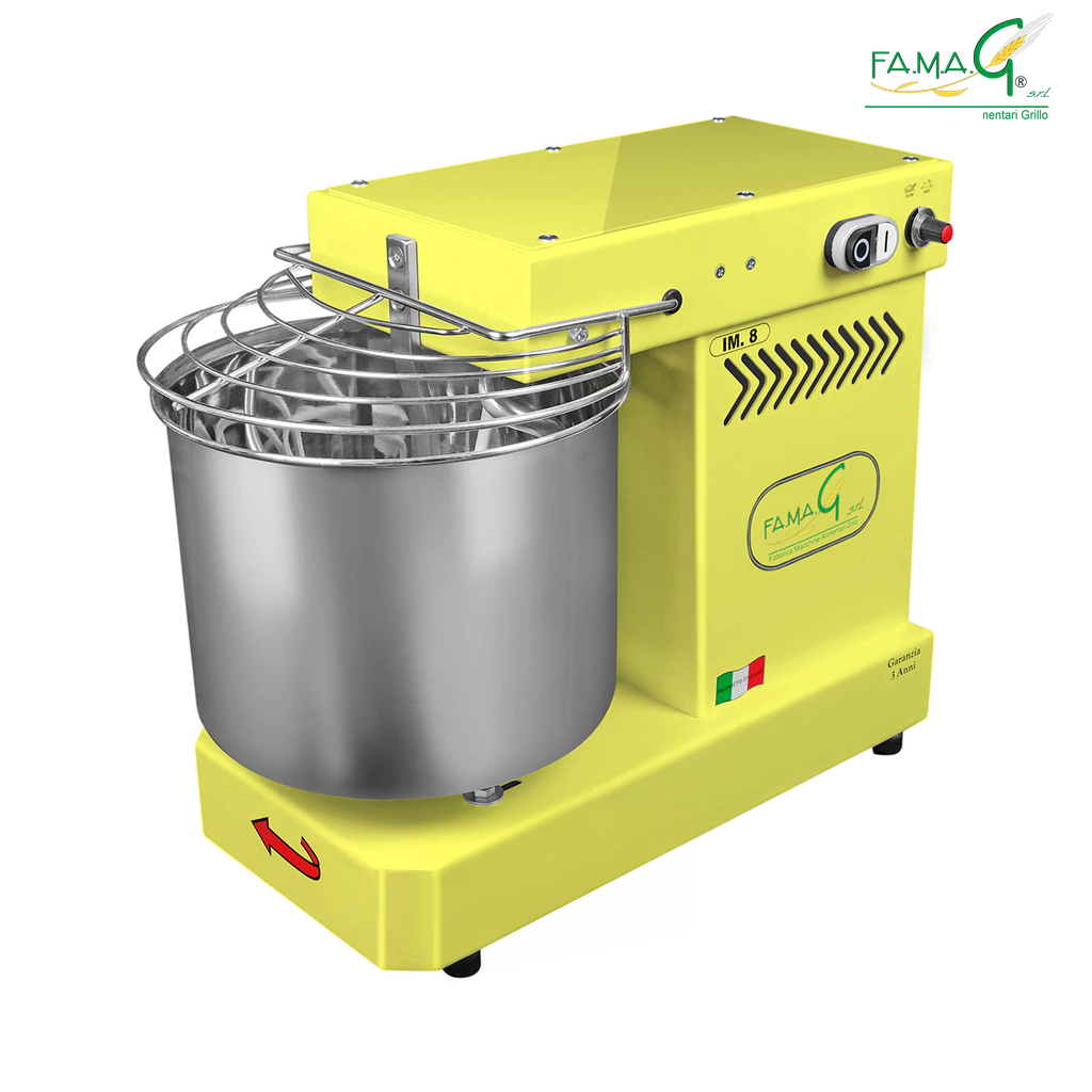 Famag IM8 10-Speed Spiral Dough Mixer - Lemon