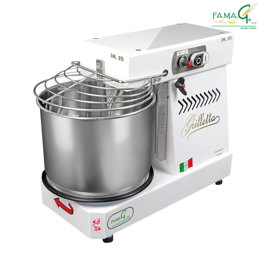 Famag IM5-S 10-Speed Removable Bowl Spiral Dough Mixer - Arctic White