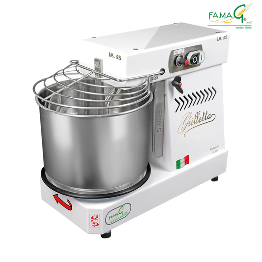Famag IM5-S 10-Speed Removable Bowl Spiral Dough Mixer - Arctic White