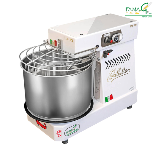Famag IM6-S 10-Speed Removable Bowl Spiral Dough Mixer - Arctic White