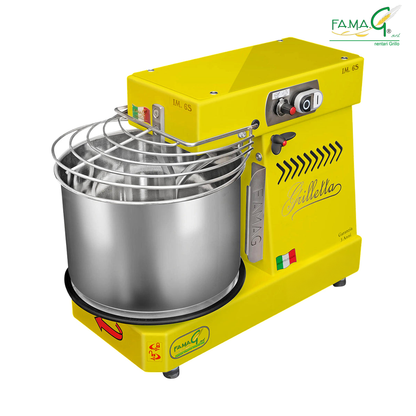 Famag IM6-S 10-Speed Removable Bowl Spiral Dough Mixer - Mustard