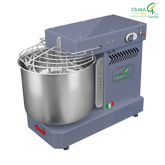 Famag IM10 10-Speed Spiral Dough Mixer - Dark Silver
