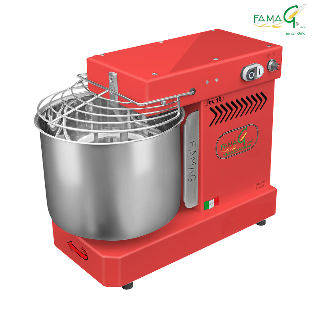Famag IM10 10-Speed Spiral Dough Mixer - Maraschino