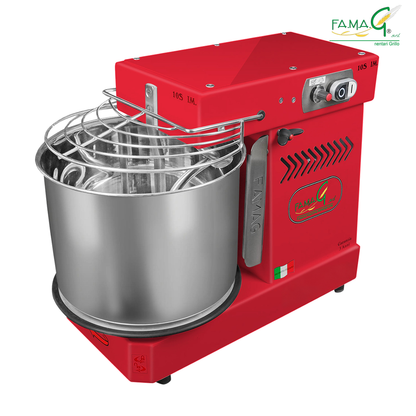 Famag IM10-S 10-Speed Removable Bowl Spiral Dough Mixer - Ruby