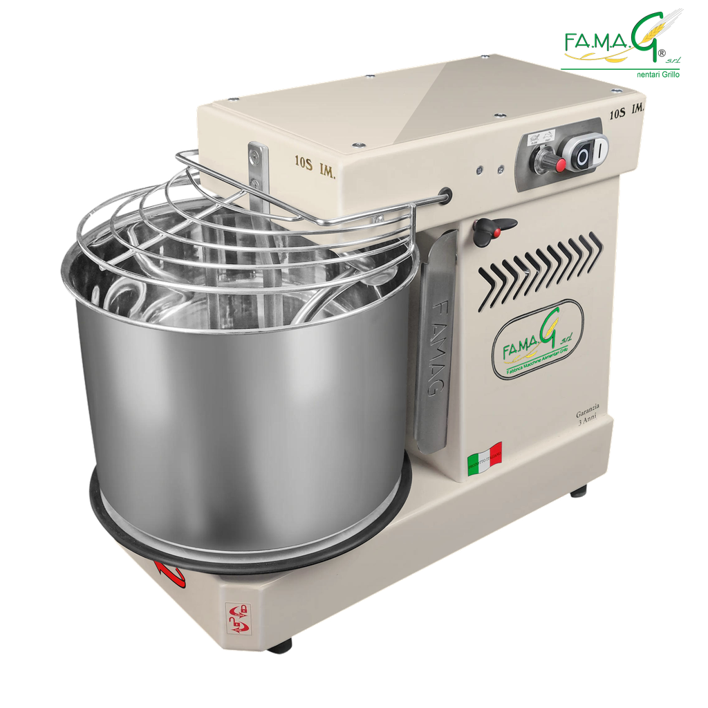 Famag IM10-S 10-Speed Removable Bowl Spiral Dough Mixer - Oyster