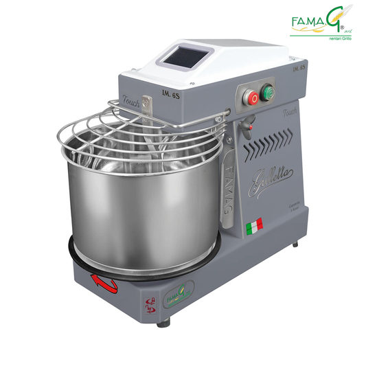 Famag IM6-S High Hydration Touch Removable Bowl Spiral Dough Mixer - Dark Silver