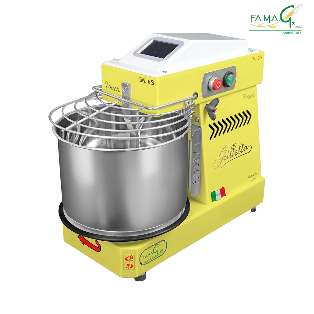Famag IM6-S High Hydration Touch Removable Bowl Spiral Dough Mixer - Lemon