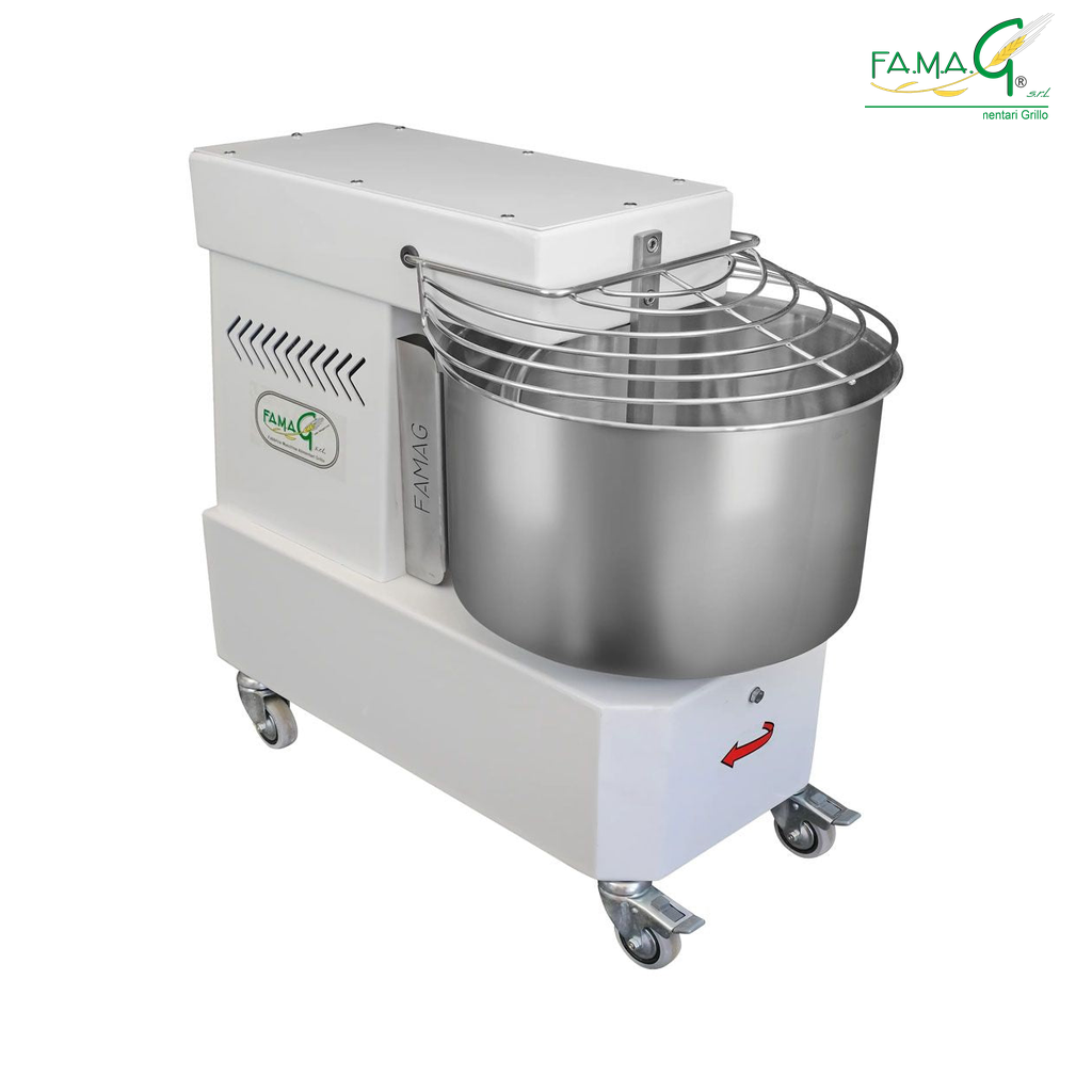 Famag IM20 Single Speed Spiral Dough Mixer - bowl detail