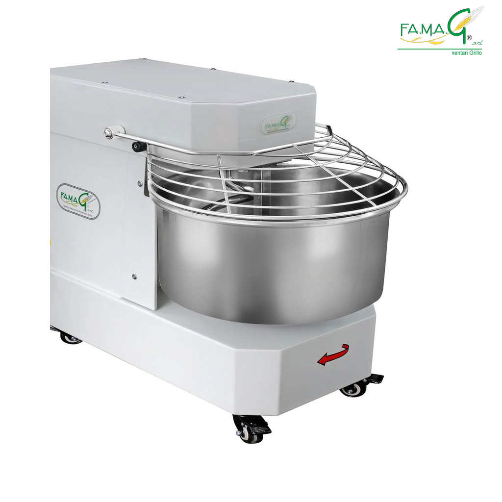 Famag IM20 10-Speed High Hydration Spiral Dough Mixer - bowl detail