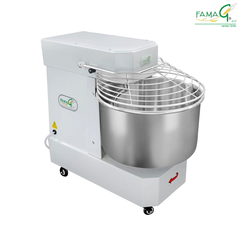 Famag IM30 10-Speed High Hydration Spiral Dough Mixer - bowl detail