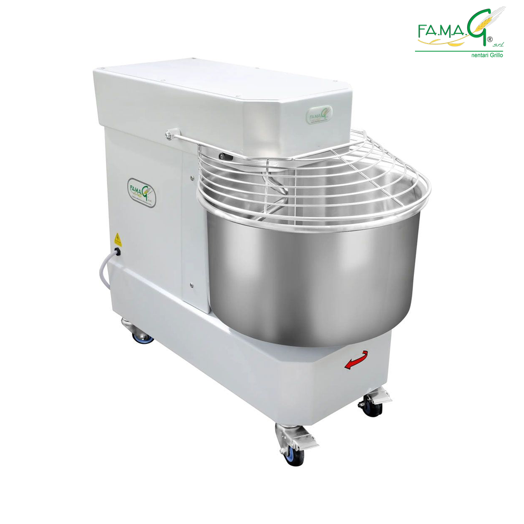Famag IM40 10-Speed High Hydration Spiral Dough Mixer - bowl detail