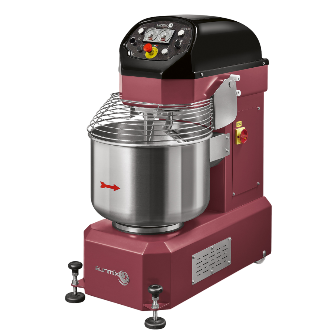 Sunmix SUN30 CL spiral dough mixer in Rosso Rubino