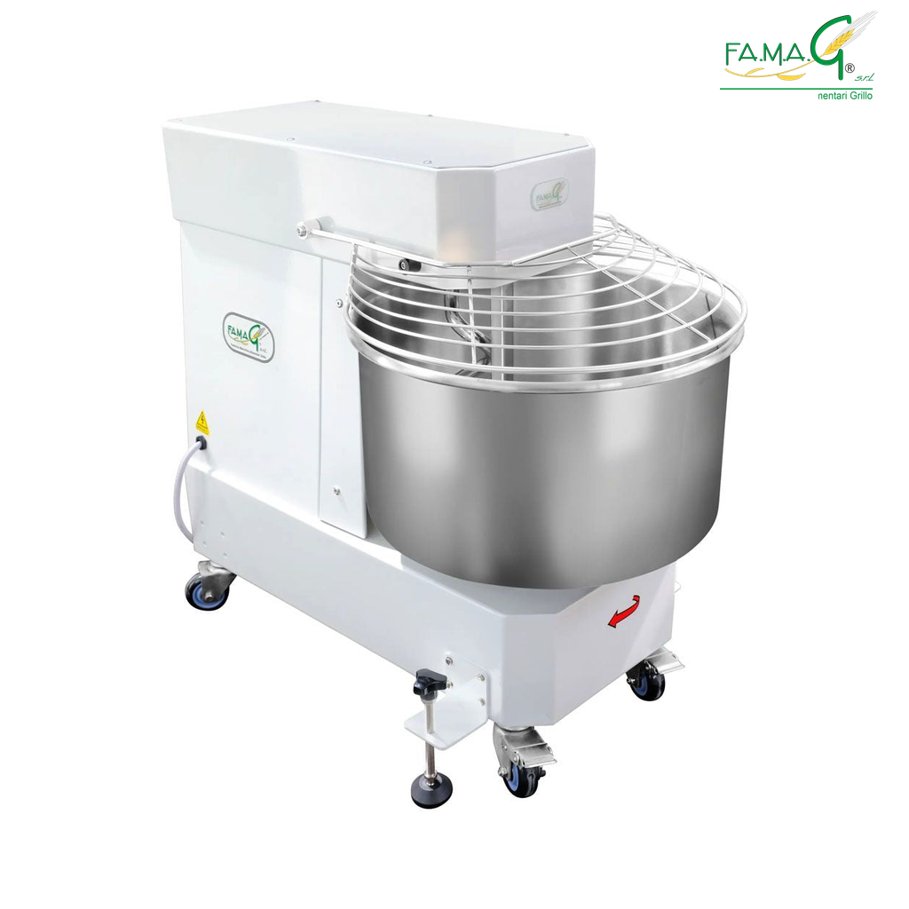 Famag IM50 10-Speed High Hydration Spiral Dough Mixer - bowl detail