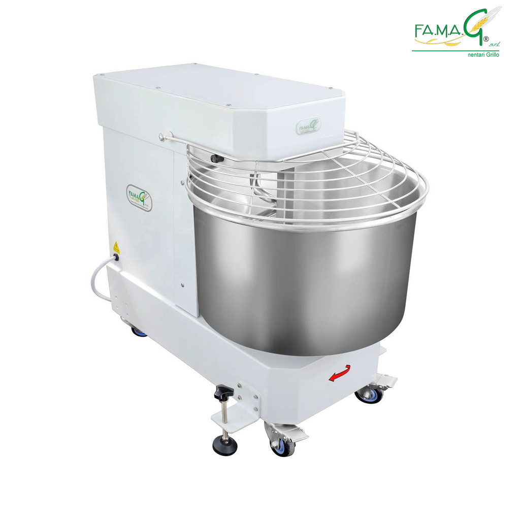 Famag IM60 10-Speed High Hydration Spiral Dough Mixer - bowl detail