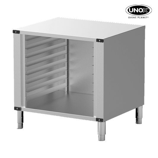 Unox The multifunctional support ideal for storing trays safely and place your oven at the perfect height to work. XENRA-08EU-H.
