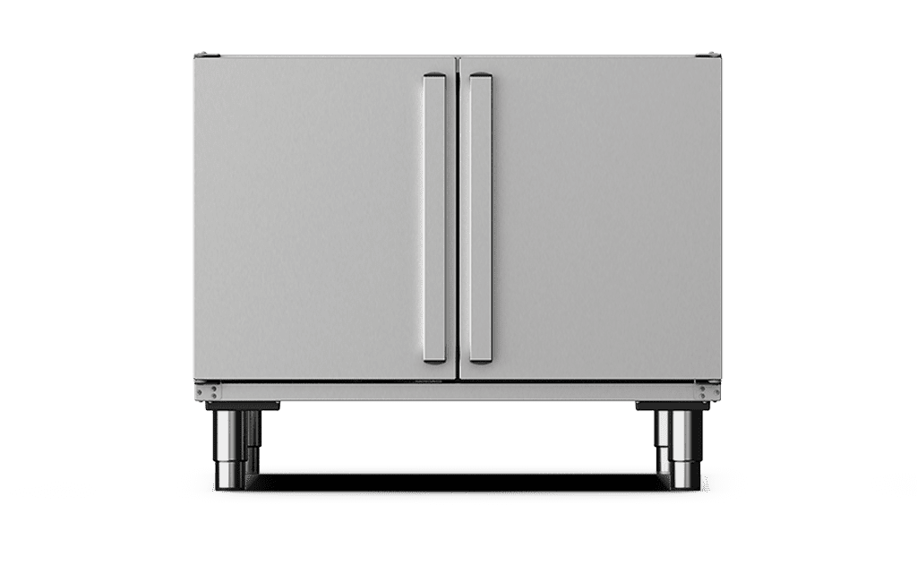 Unox Equipped with a tray-holding compartment and free space for the storage of material. XWAEC-08EF.