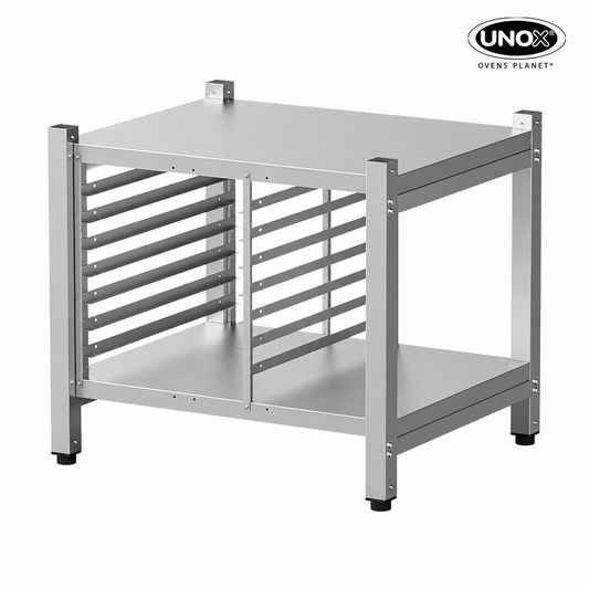 Unox The multifunctional support ideal for storing trays safely and place your oven at the perfect height to work. XWARC-07EF-H.