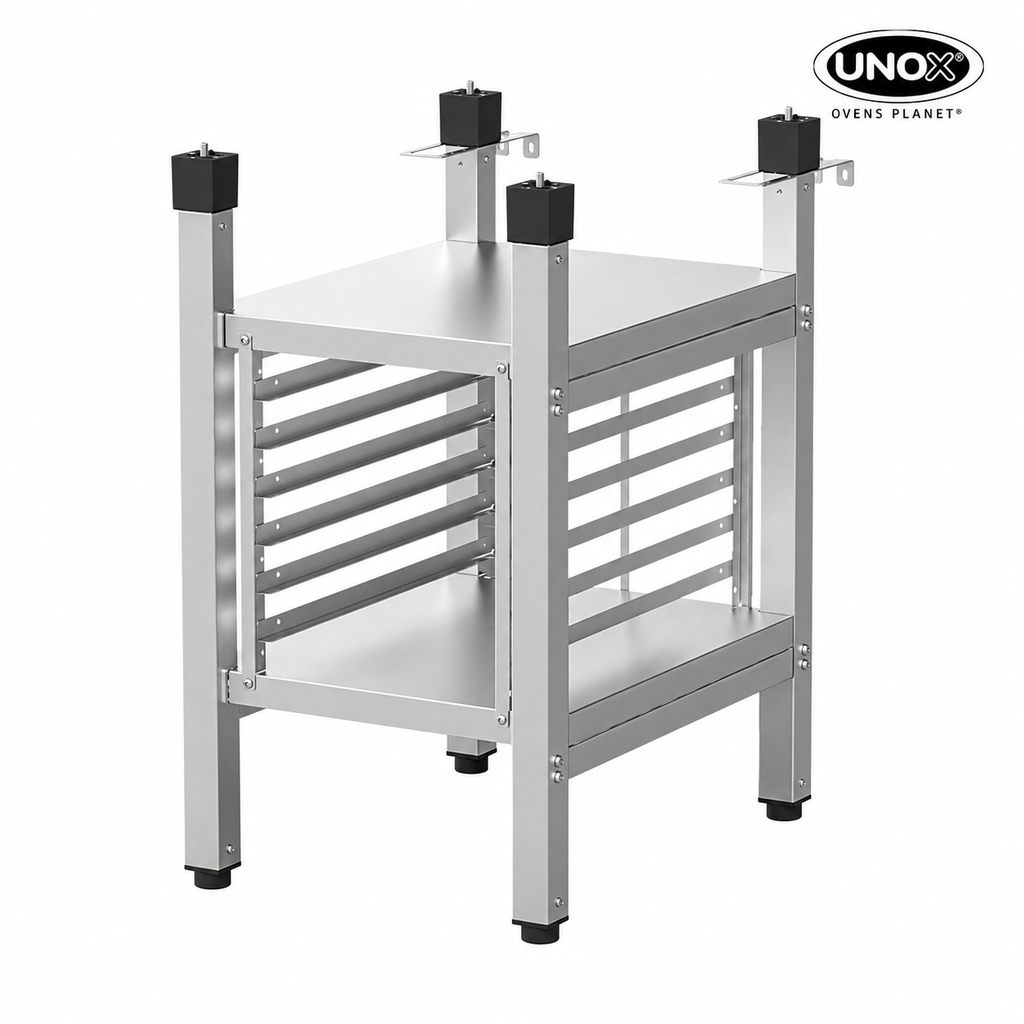 Unox The multifunctional support ideal for storing trays safely and place your oven at the perfect height to work. XWCRC-0613-UH.