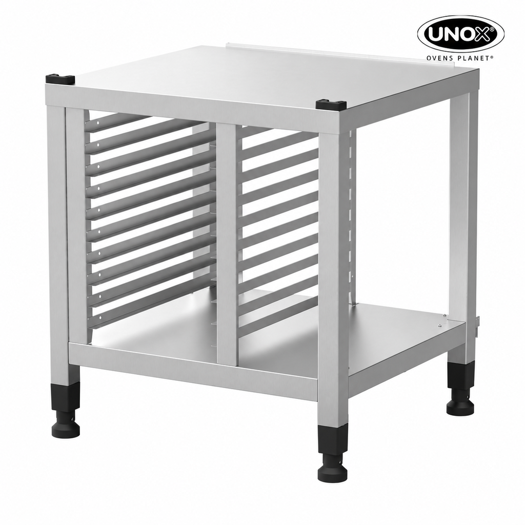 Unox The multifunctional support ideal for storing trays safely and place your oven at the perfect height to work. XWDRA-1011-U.