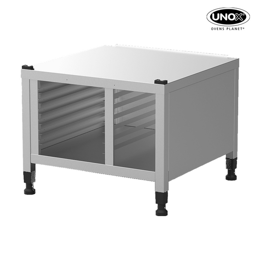 Unox The multifunctional support ideal for storing trays safely and place your oven at the perfect height to work. Equipped with side covers. XWLMA-06EF-H.