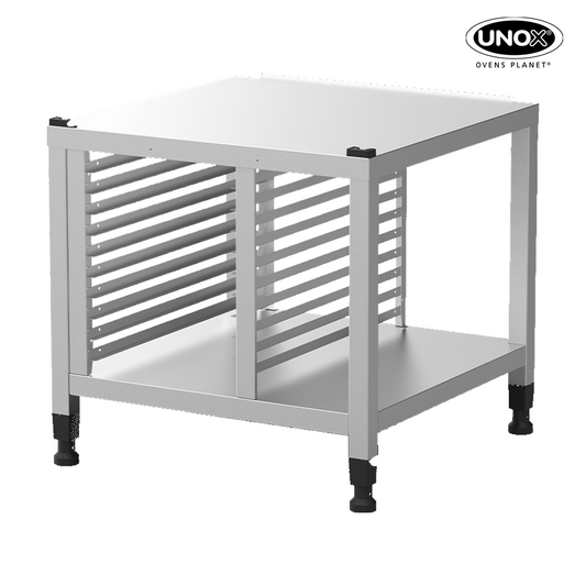 Unox The multifunctional support ideal for storing trays safely and place your oven at the perfect height to work. XWLRA-10EF-U.