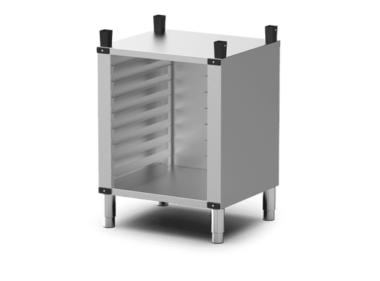 Unox The multifunctional support ideal for storing trays safely and place your oven at the perfect height to work. XWNRA-08HS-H.