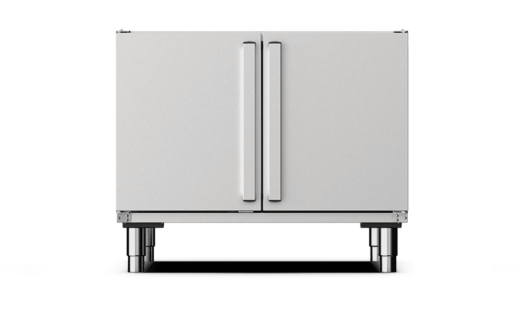 Unox Equipped with a tray-holding compartment and free space for the storage of material. XWVEC-0821.